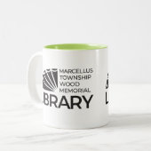 Marcellus Township Wood Memorial Library コーヒーマグ ツートーンマグカップ (正面左)