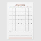 March 2025 Magnetic Calendar (正面)