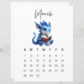 March Baby Dragon Art Print Storybook Dragon (正面/裏面)