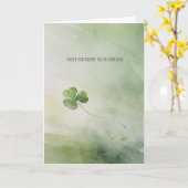 March Birthday Remembrance Shamrock Card カード (黄色い花)