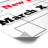 March Bracket Basketball Announcement Party ポスター (角)