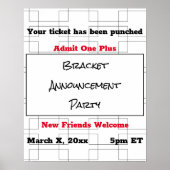 March Bracket Basketball Announcement Party ポスター (正面)