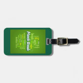 March Break Word Cloud Typography School Vacation ラゲッジタグ (正面横)