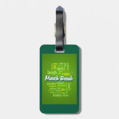 March Break Word Cloud Typography School Vacation ラゲッジタグ (裏面縦)