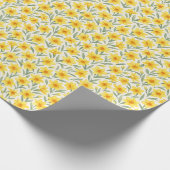 March Daffodil Floral Wrapping Paper ラッピングペーパー (角)