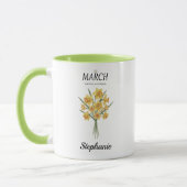March Floral Spring Nature Lover Birthday マグカップ (左)