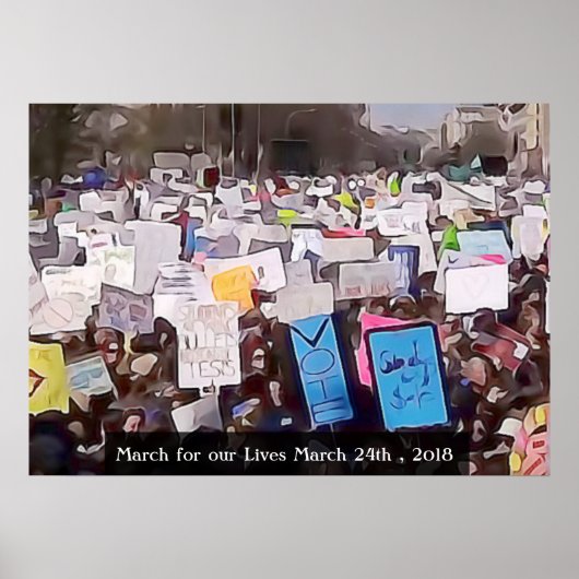March for our Lives Gun Control Rally poster ポスター (正面)