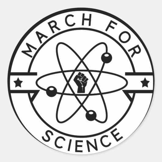 march_for science ラウンドシール (正面)