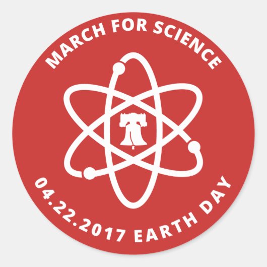 March for Science Philadelphiaスタンプ ラウンドシール (正面)