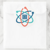 March for Science SV Sticker 1 ラウンドシール (バッグ)