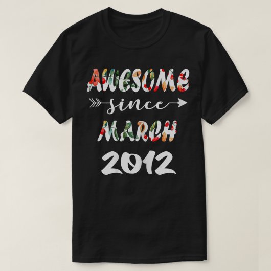 March Girl 2012 10誕生日10年以素晴らし降 Tシャツ (デザイン正面)
