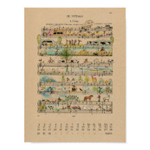 March Happy Notesカレンダー2022ポスター