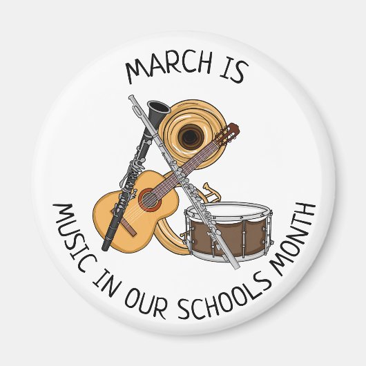 March is Music in our Schools Month マグネット (正面)