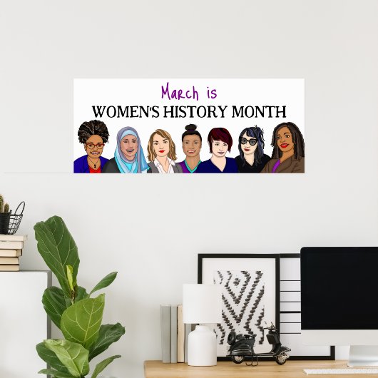 March is Women's History Month    ポスター (ホームオフィス)