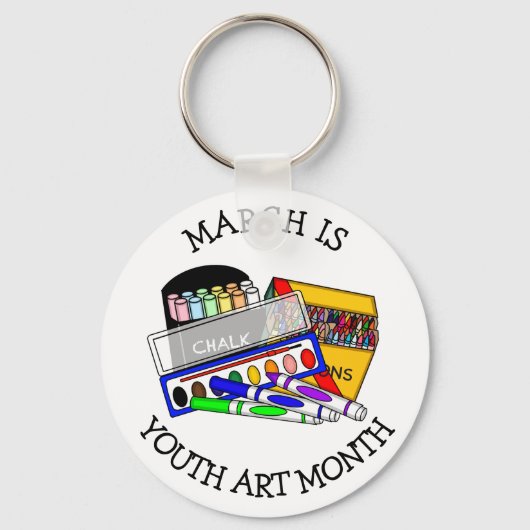 March is Youth Art Month キーホルダー (正面)