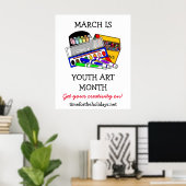 March is Youth Art Month ポスター (ホームオフィス)