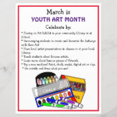 March is Youth Art Month | Educational Poster チラシ (正面)