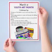 March is Youth Art Month | Educational Poster チラシ (手)