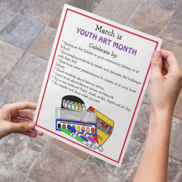 March is Youth Art Month | Educational Poster チラシ