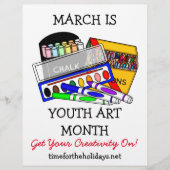 March is Youth Art Month Flyers for Schools チラシ (正面)