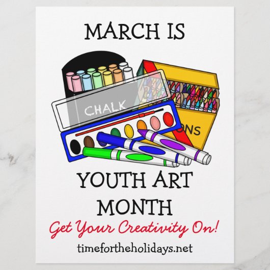 March is Youth Art Month Flyers for Schools チラシ (正面)