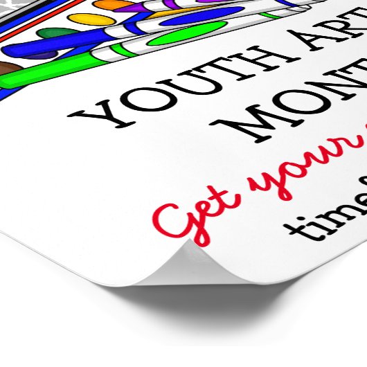 March is Youth Art Month Poster ポスター (角)