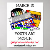 March is Youth Art Month Poster ポスター (正面)