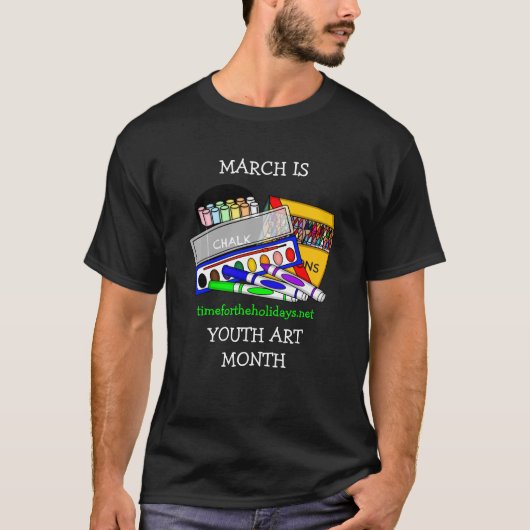 March is Youth Art Month Tシャツ (正面)