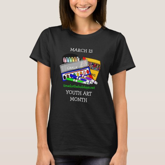 March is Youth Art Month Tシャツ (正面)