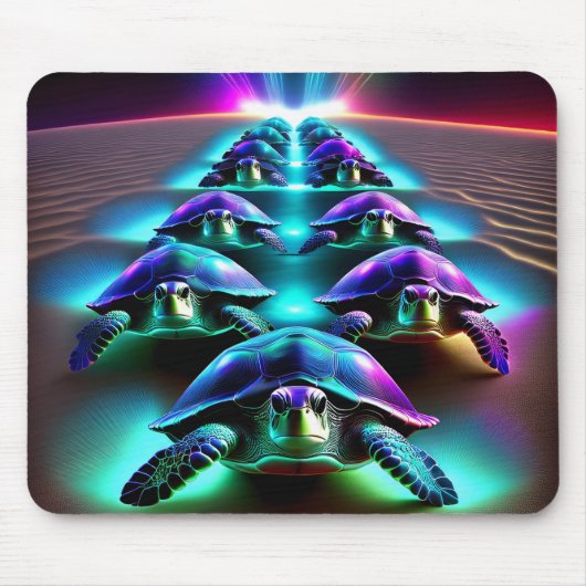 March Of The Neon Turtles マウスパッド (正面)