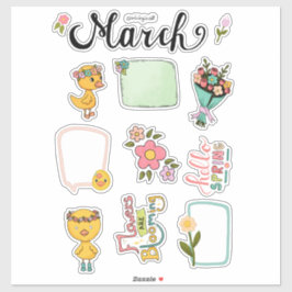 March Sticker Sheet – Spring Awakening シール
