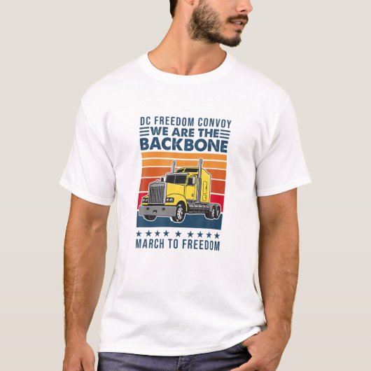 March To Freedom DC Convoy 2022トラックとトラック Tシャツ (正面)