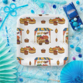 Marché marocain & Fruits Motif ペーパープレート (パーティー)