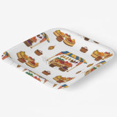 Marché marocain & Fruits Motif ペーパープレート (傾斜あり)