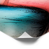 Märchenhafte Cartoon Landschaft mit Weg und Häuser ポスター (コーナー)