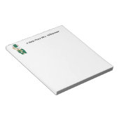 Marching Band Bunny Trombone Green Personalize ノートパッド (アングル)