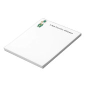 Marching Band Bunny Trombone Green Personalize ノートパッド (回転)