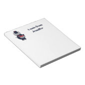 Marching Band Cat Drum Navy Blue Red Personalize ノートパッド (アングル)