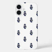 Marching Band Cat Drummer Navy Blue Gold Pattern Case-Mate iPhoneケース (裏面)
