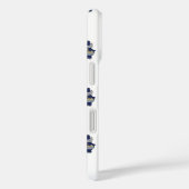Marching Band Cat Drummer Navy Blue Gold Pattern Case-Mate iPhoneケース (裏面 / 右)