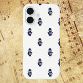 Marching Band Cat Drummer Navy Blue Gold Pattern Case-Mate iPhoneケース