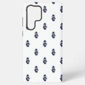Marching Band Cat Drummer Navy Blue Gold Pattern Samsung Galaxyケース (裏面)