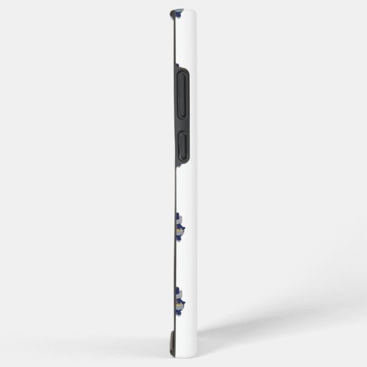 Marching Band Cat Drummer Navy Blue Gold Pattern Samsung Galaxyケース (右側面)