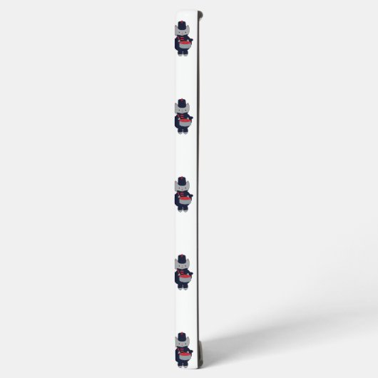 Marching Band Drummer Cat Navy Blue and Red Samsung Galaxyケース (左側面)