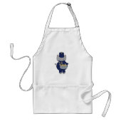 Marching Band Drummer Cat Navy Blue Gold スタンダードエプロン (正面)