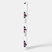 Marching Band Drummer Cat Navy Blue Red Pattern Case-Mate iPhoneケース (裏面 / 右)