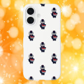 Marching Band Drummer Cat Navy Blue Red Pattern Case-Mate iPhoneケース