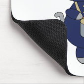 Marching Band Drummer Gray Cat Navy Blue Gold マウスパッド (コーナー)