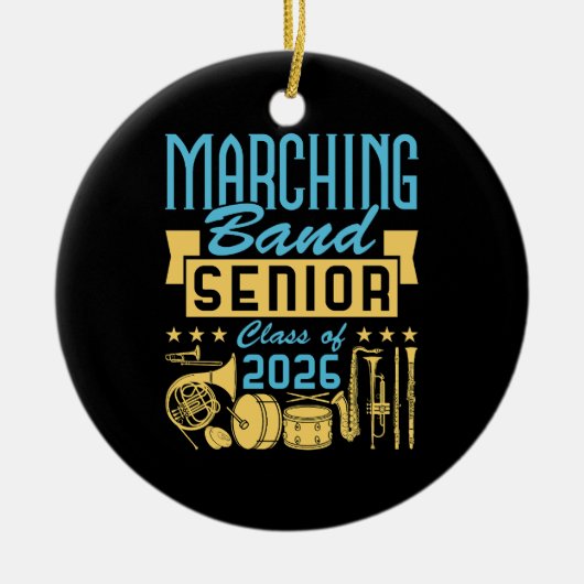 Marching Band Senior Class of 2026 セラミックオーナメント (正面)