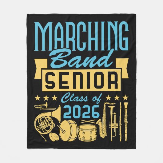 Marching Band Senior Class of 2026 フリースブランケット (正面)